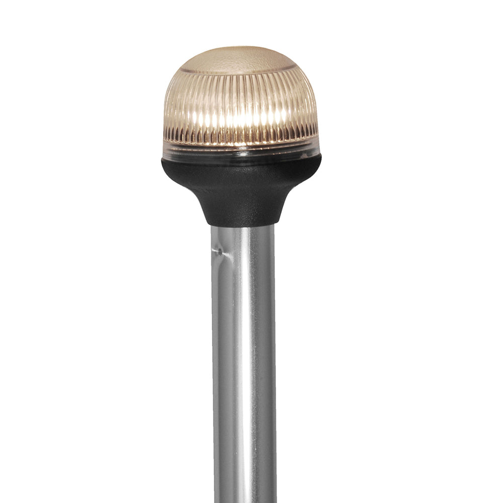 Attwood All-Around Fold-Down Incandescent Anti-Glare Lens Light – 20″ Aluminum Pole – 12V – Horizontal Composite Base [5350-PA20-7] Hot on Sale