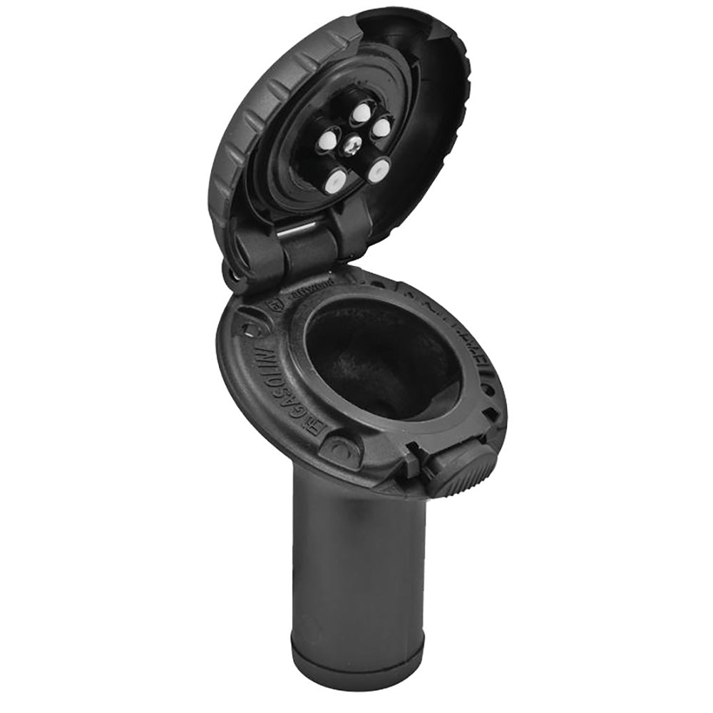 Attwood Deck Fill f/Carbon Canister System – Angled Body  Scalloped Black Plastic Cap [99DFCCAB1S] Discount