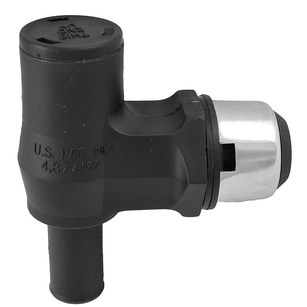 Attwood 90 P-Trap Fuel Tank Vent – Black w/Stainless Steel Trim Cover [66419-3] Online Hot Sale