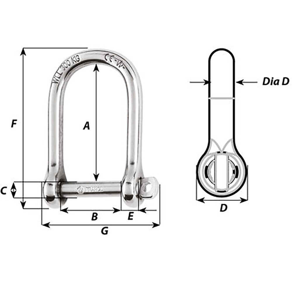 Wichard Self-Locking Large Opening Shackle – 6mm Diameter – 1/4″ [01263] Hot on Sale