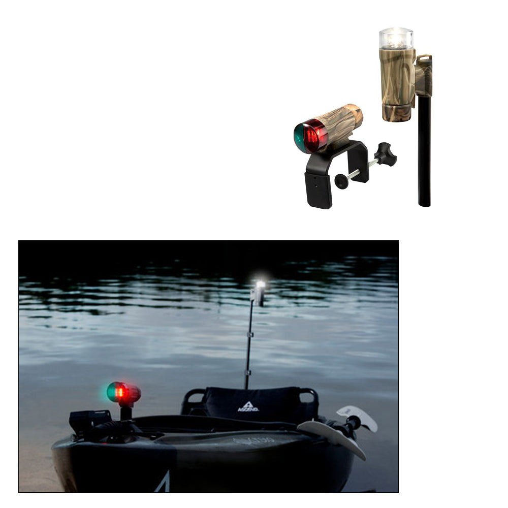 Attwood PaddleSport Portable Navigation Light Kit – C-Clamp, Screw Down or Adhesive Pad – RealTree Max-4 Camo [14195-7] on Sale