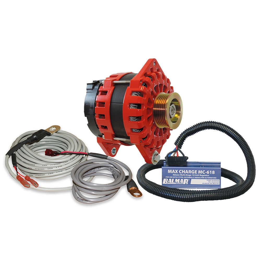 Balmar Alternator 250 AMP Kit 12V 3.15″ Dual Foot Saddle K6 Pulley Regulator  Temp Sensor [XT-CR-250-K6-KIT] Supply