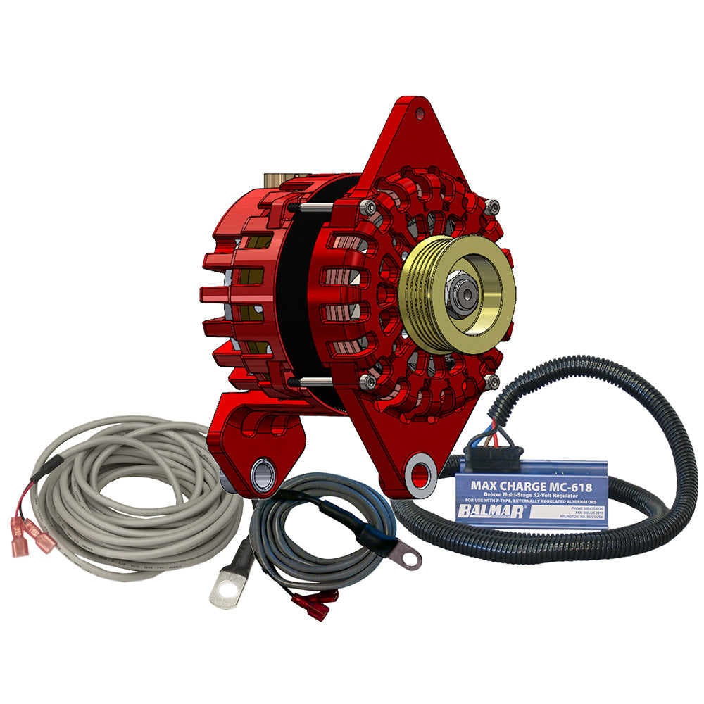 Balmar Alternator 170 AMP Kit 12V 4″ Dual Foot Saddle K6 Pulley Regulator  Temp Sensor [XT-DF4-170-K6-KIT] Supply
