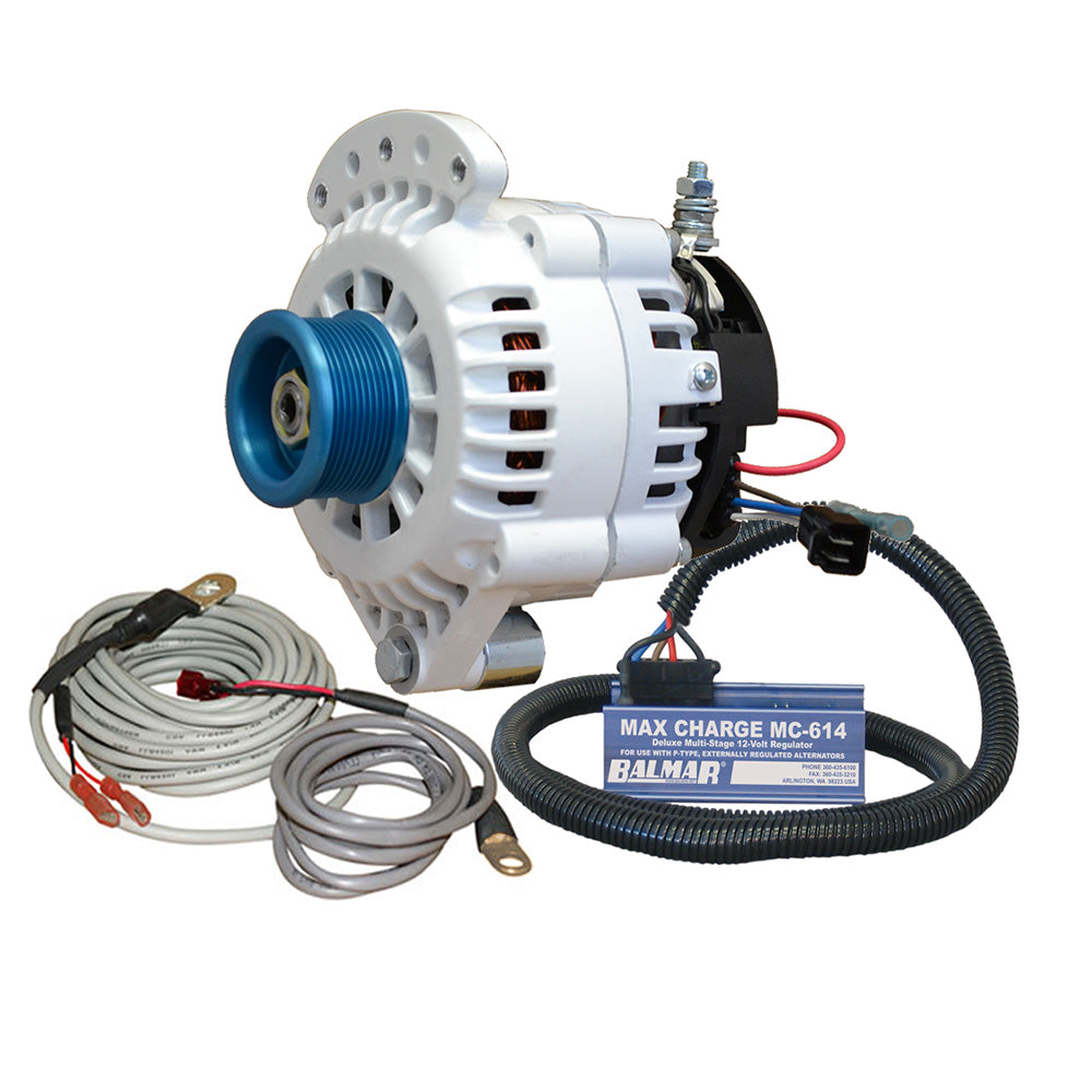 Balmar Alternator 100 AMP Kit 12V 1-2″ Single Foot Spindle Mount J10 Pulley Regulator  Temp Sensor [621-VUP-MC-100-J10] Discount
