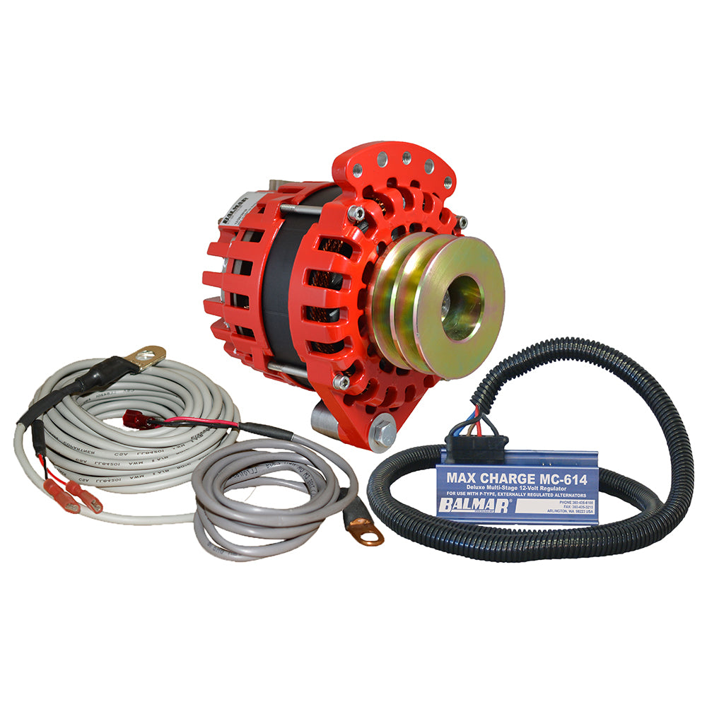 Balmar Alternator 1-2″ Single Foot Dual V Pulley Regulator  Temp Sensor – 170A Kit – 12V [XT-SF-170-DV-KIT] Supply
