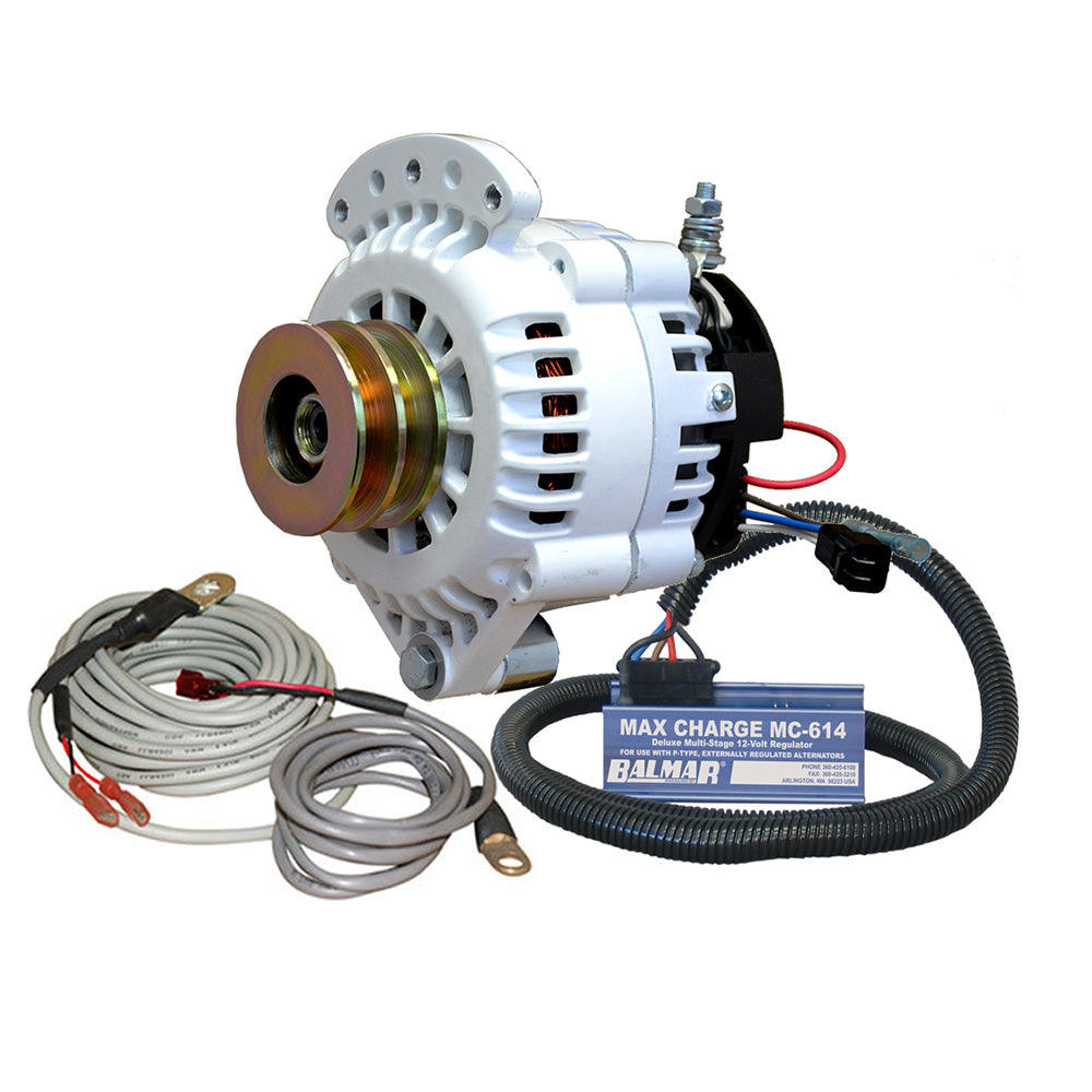 Balmar Alternator 120 AMP 12V 1-2″ Single Foot Spindle Mount Dual Vee Pulley Regulator  Temp Sensor [621-VUP-MC-120-DV] Sale