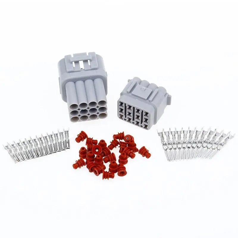 1 Set 12 Pin Way Sealed Electrical Wire Connector Plug Waterproof 2.2mm to 2.5mm For Auto Car Online Sale