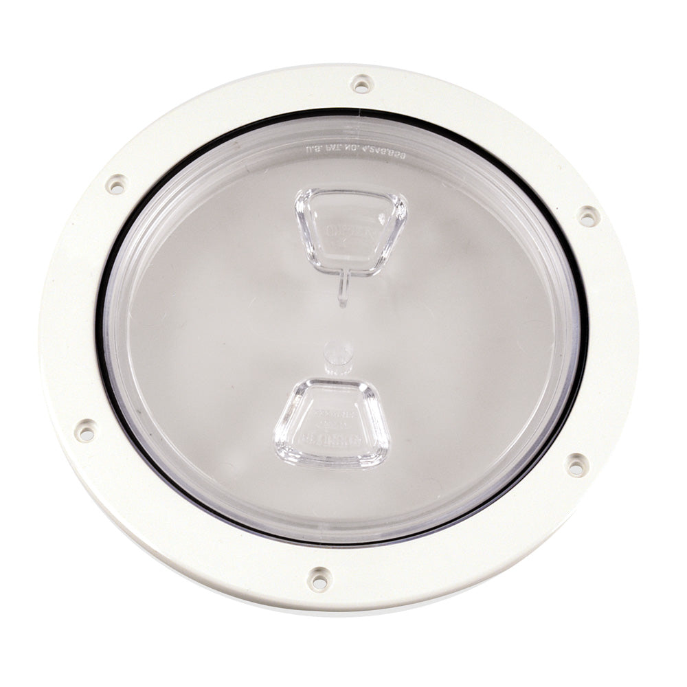 Beckson 6″ Clear Center Screw Out Deck Plate – White [DP60-W-C] Online