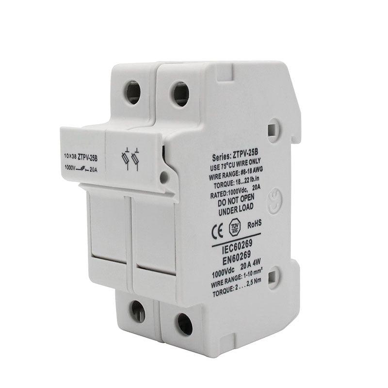 1 Set Parallel Fuse Holder 10*38mm High Voltage Solar PV1000V Fuses 3A To 30A Hot on Sale