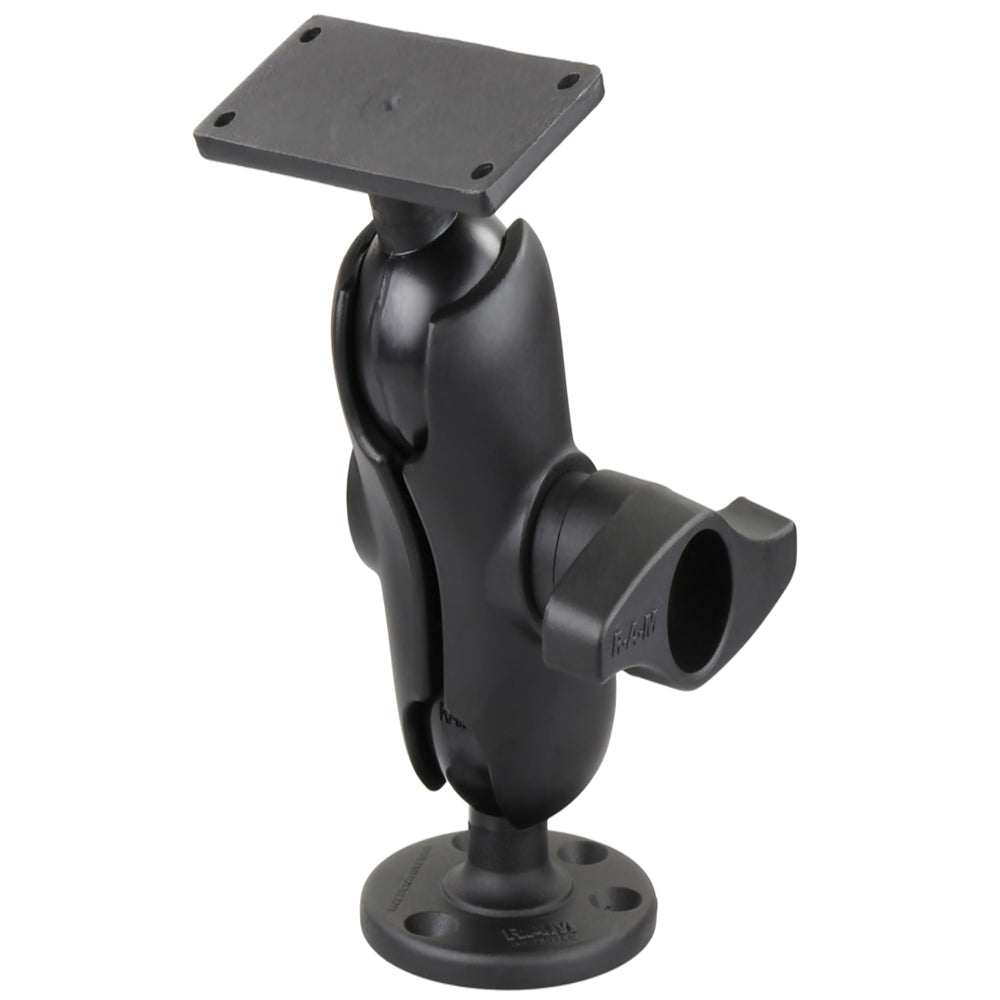 RAM Mount 2.25″ Ball Mount w/3.68″ Round Base & 2″ x 5″ Rectangular Base f/Humminbird HELIX 9, 10 & 12 [RAM-D-202-25-C-202U] Supply