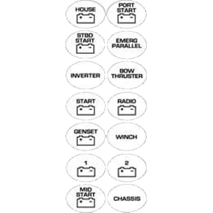 BEP Battery Switch Label Sheet [713] Sale