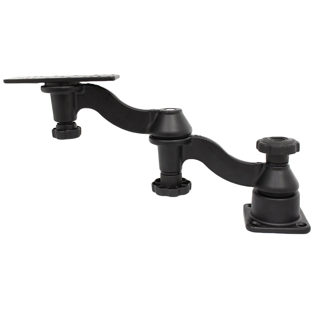 RAM Mount Double 6″ Swing Arm with 6.25″ x 2″ Rectangle Base and Horizontal Mounting Base [RAM-109H-1U] Fashion
