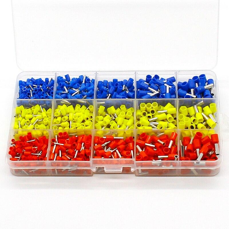 1000pcs/lot Bootlace cooper Ferrules kit set Wire Copper Crimp Connector Insulated Cord Pin End Terminal Online Hot Sale