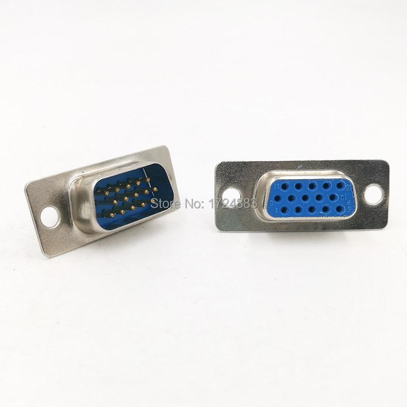 10PCS DB15 connector core VGA Plug connector 2row 3 row  hole/pin  female Male port socket adapter D Sub DP15 Discount