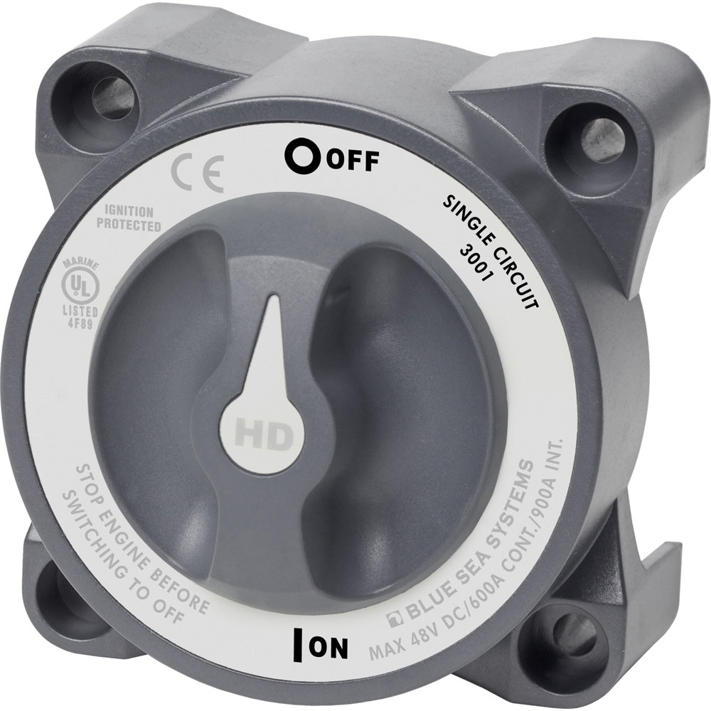 Blue Sea 3001 HD-Series Battery Switch Single Circuit ON/OFF w/AFD [3001] Supply