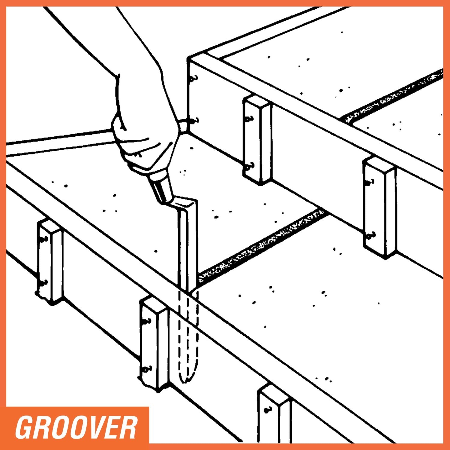 Kraft Tool CF008 Step-Saver Vertical Groover 12″ L x 1/2″ W x 1″ D Supply