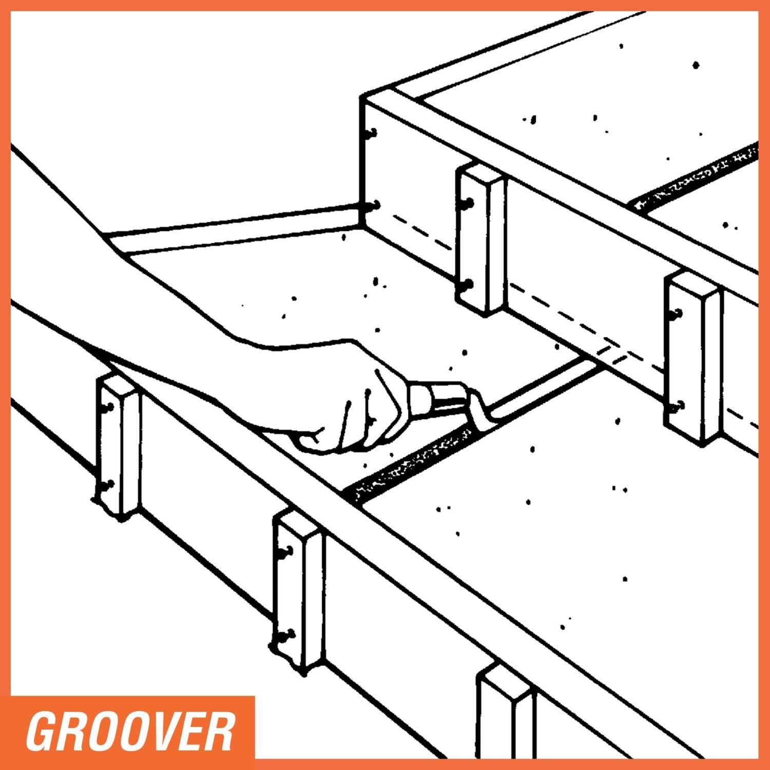 Kraft Tool CF009 Step-Saver Vertical Groover 12″ L x 7/8″ W x 3/4″ D Online Hot Sale