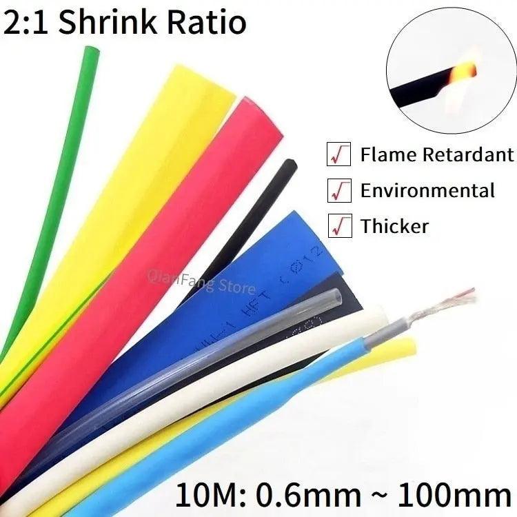 10M Heat Shrink Tube Insulated Polyolefin 2:1 Shrinkage Ratio/ 1mm ~ 50mm optional Online now