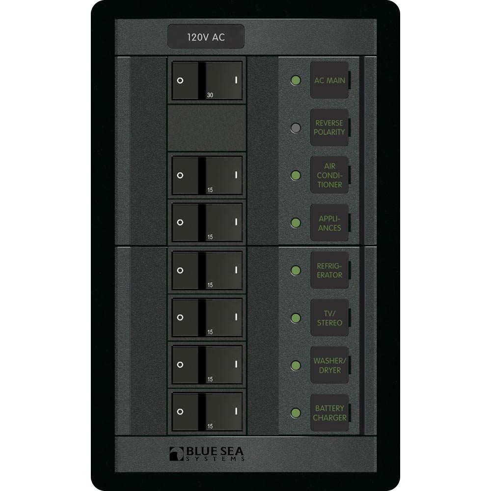 Blue Sea 1202 120V AC Main + 6 Positions – Vertical [1202] Online
