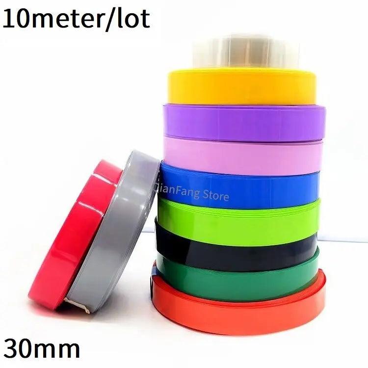 10M/roll PVC Heat Shrink Tube 30mm diameter/ Multicolor optional Sale