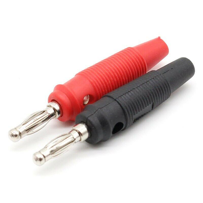 10Pcs/lot Red and Black 4mm Solderless Side Stackable Banana Plug Sale