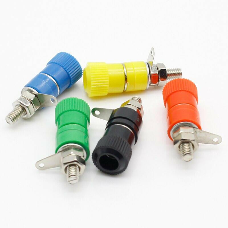 10PCS/LOT Terminal Blocks 4mm Amplifier Terminal Connector Binding Post Banana Plug Jack Mount on Sale