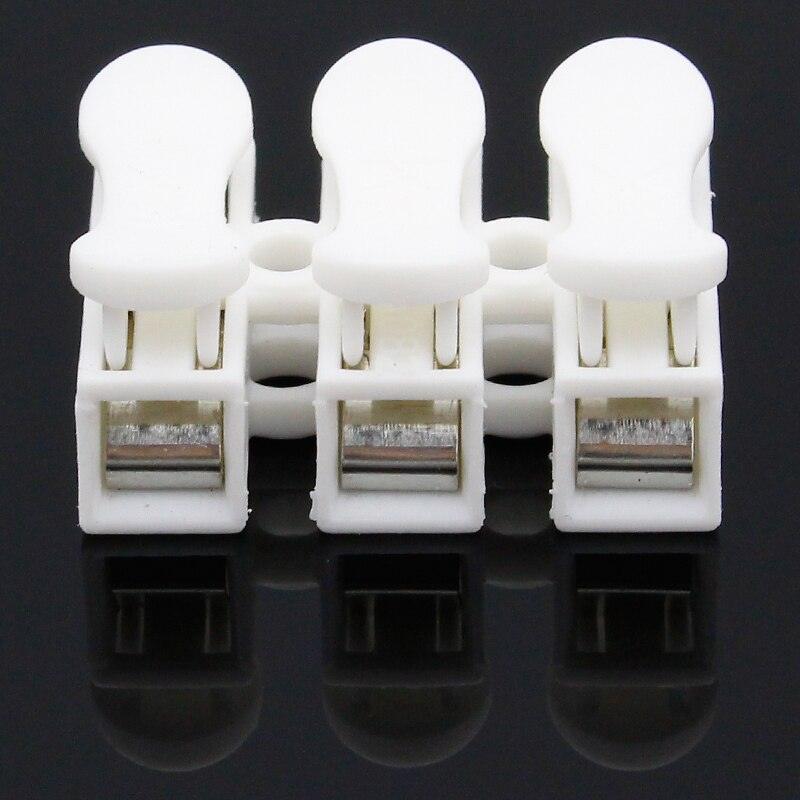 10x3P 2PSpring Connector LED Strip Light Wire Connecting No Welding No Screws Quick Connector cable clamp Terminal Block 2 3 Way Online Hot Sale