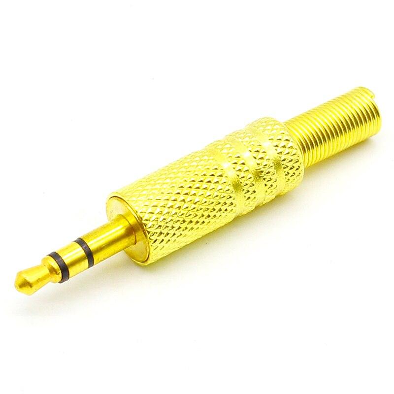 10pcs/lot gold plated 3.5mm plug RCA Audio Connector RCA audio plug 3.5 jack Stereo Headset Dual Track Headphone Sale