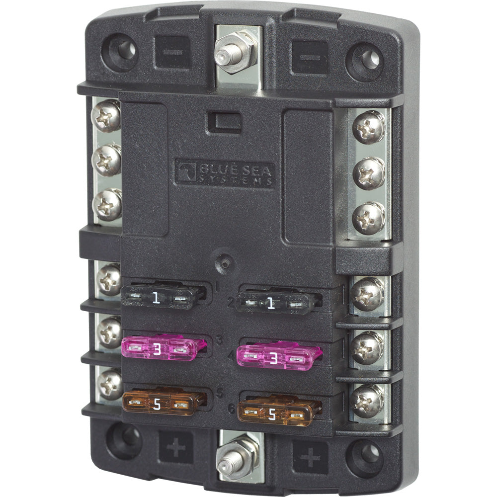 Blue Sea 5030 ST Blade Fuse Block w/o Cover – 6 Circuit w/Negative Bus [5030] Online Sale