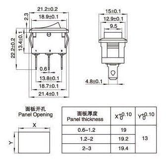 10pcs/lot G130 10*15mm SPST 2PIN ON/OFF Boat Rocker Switch 3A/250V for Auto Car Dash Dashboard Truck RV ATV Home Model KCD1 Discount
