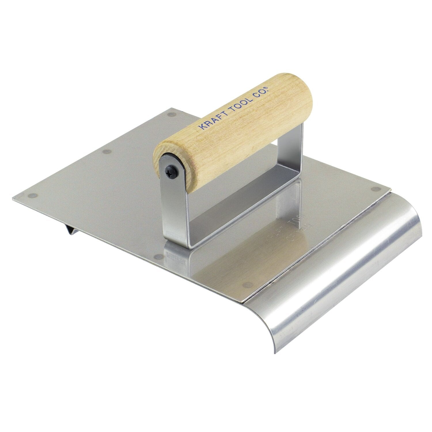 Kraft Tool CF1055 6″ x 8″ 1/2″R 1/2″Bit Stainless Steel Hand Edger/Groover with Wood Handle Supply