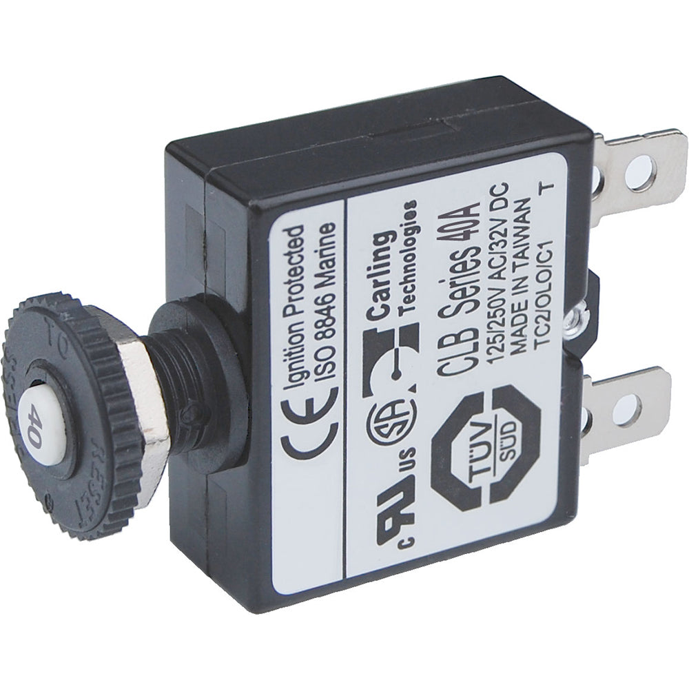 Blue Sea 7061 40A Push Button Thermal with Quick Connect Terminals [7061] Supply
