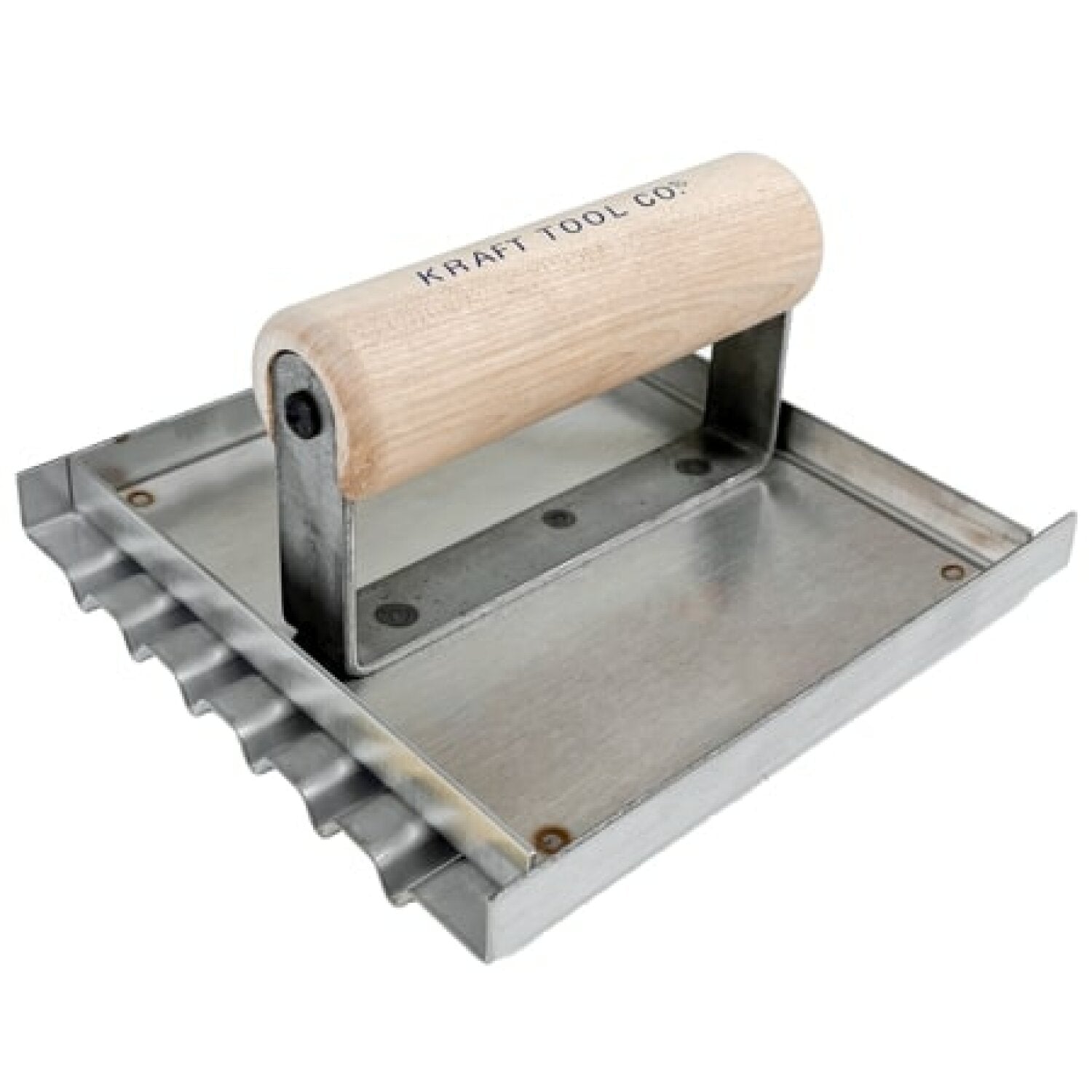 Kraft Tool CF1131 6″x 5-1/2″ 6 Groove Stainless Steel Safety Hand Groover with Wood Handle Online Hot Sale
