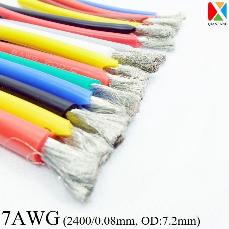 1M Wire Cable 7AWG Super Soft Silicone Insulated High Temperature Flexible Heat-Resistant Lighting Line Electronic Copper Wire Supply