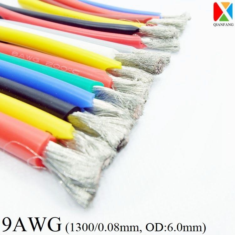 1M Wire Cable 9AWG Super Soft Silicone Insulated High Temperature Flexible Heat-Resistant Lighting Line Electronic Copper Wire Online