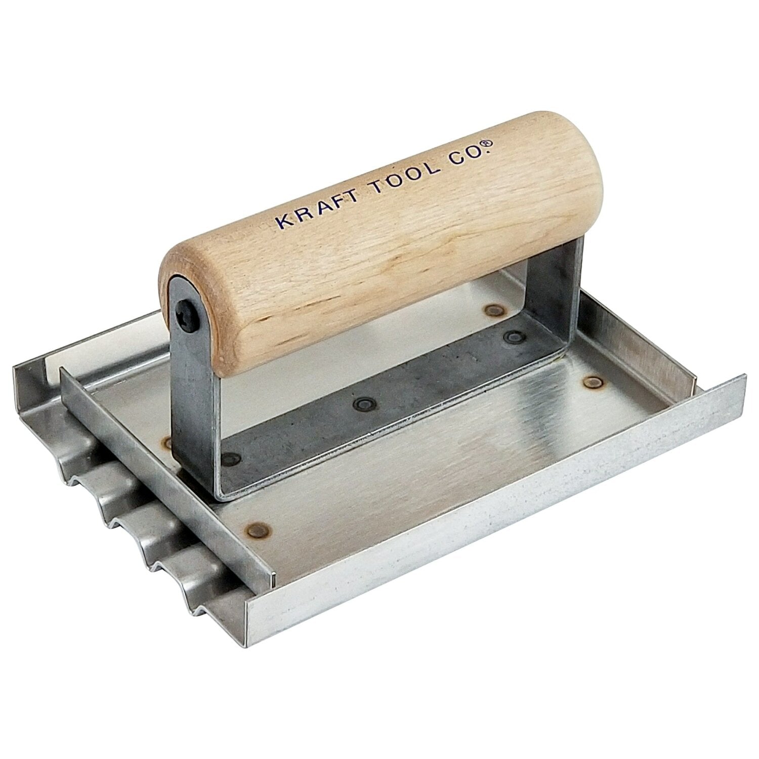 Kraft Tool CF1130 6″x 4″ 4 Groove Stainless Steel Safety Hand Groover with Wood Handle Supply