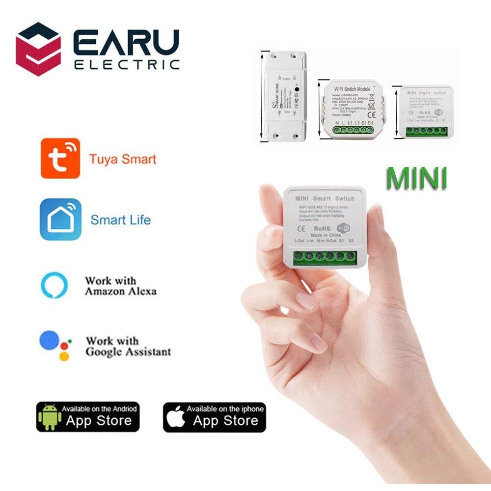 16A Mini 2 Way Control DIY WiFi Smart LED Light Switch Relay Breaker Module Online Sale