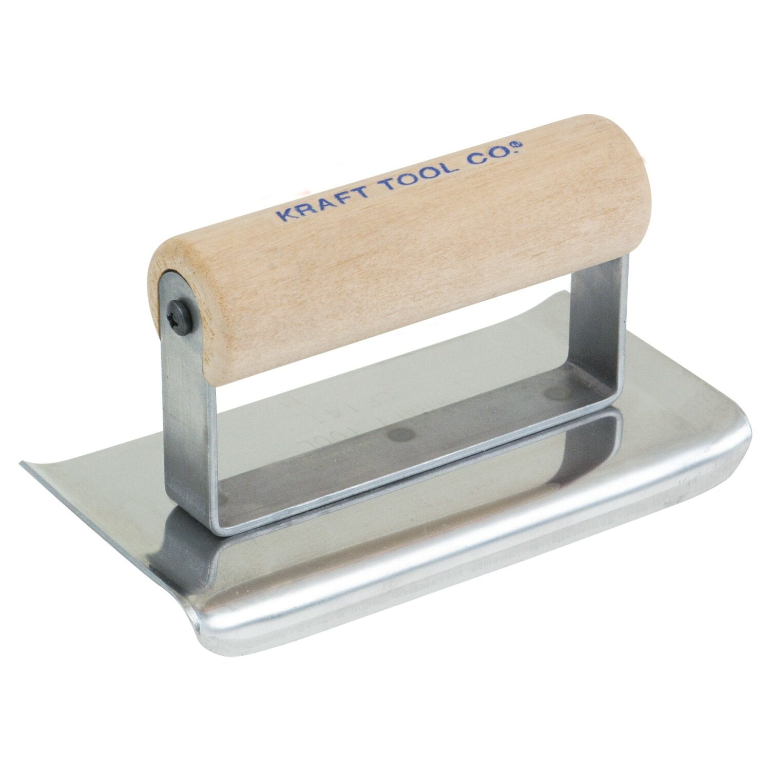 Kraft Tool CF142 6″ x 2-1/2″ 1/4″R Stainless Steel Curved Ends Cement Edger with Wood Handle Hot on Sale