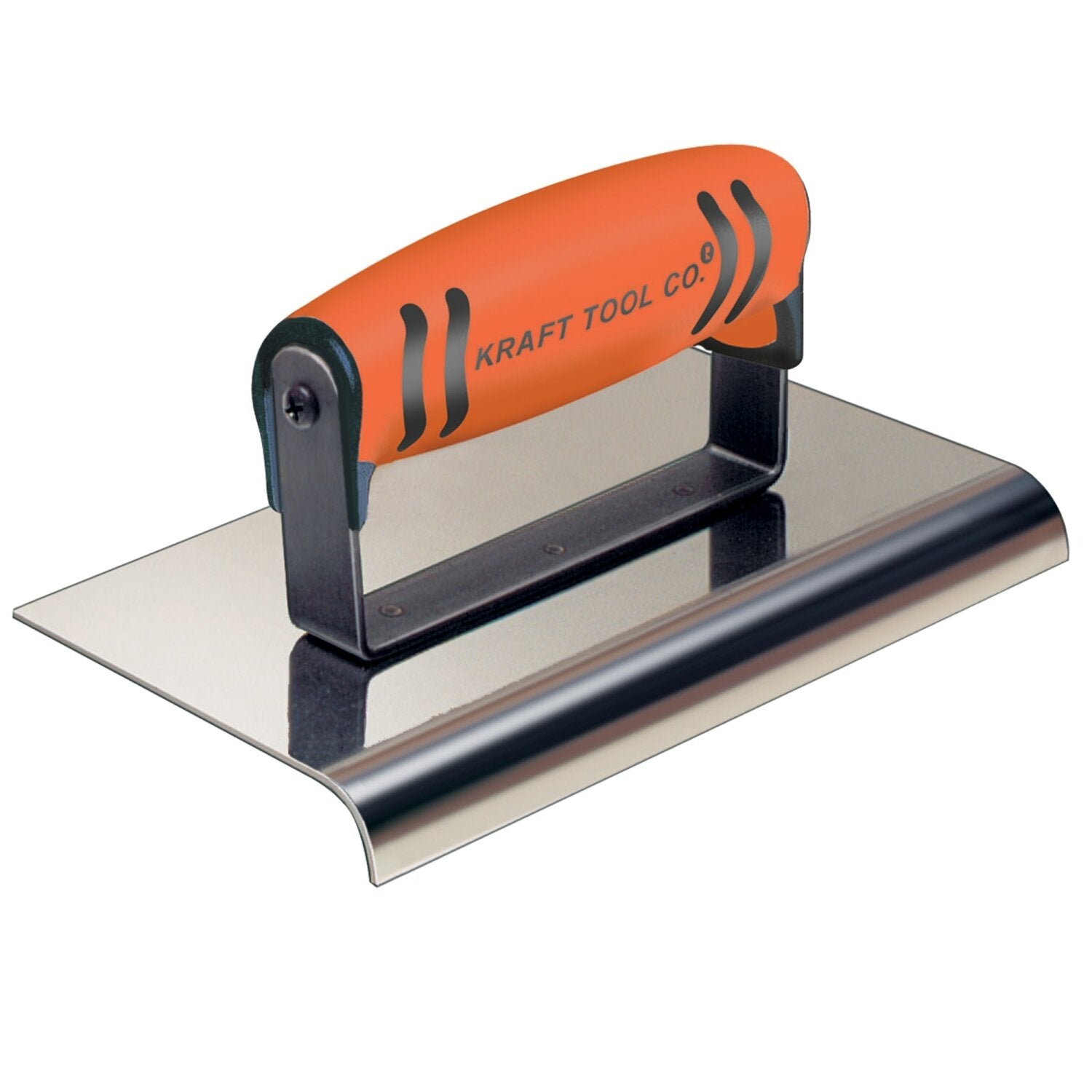 Kraft Tool CF136PF 6″ x 6″ 1/8″R Stainless Steel Cement Edger with ProForm Handle Supply