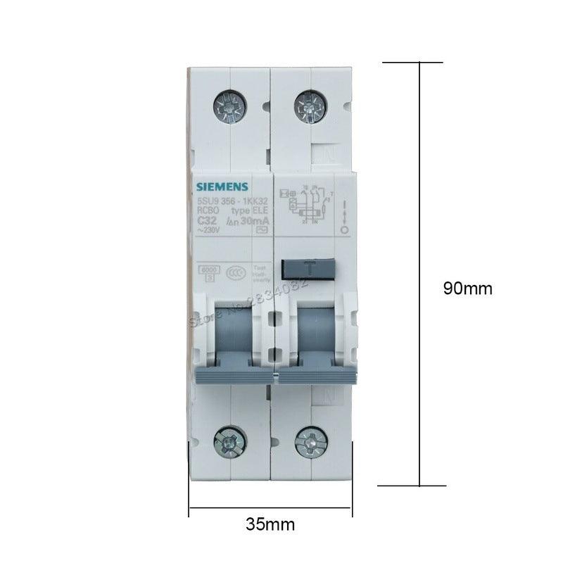 1P+N C32 Residual Current Operated Circuit Breaker integral over current protection 5SU9 356-1KK32 30mA 230V 32A RCBO SIEMENS on Sale