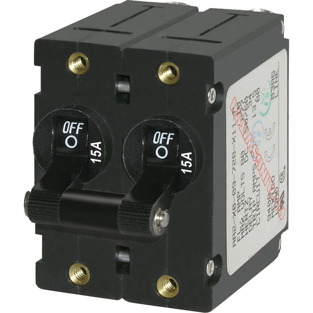 Blue Sea 7234 A-Series Double Pole Toggle – 15A – Black [7234] Sale