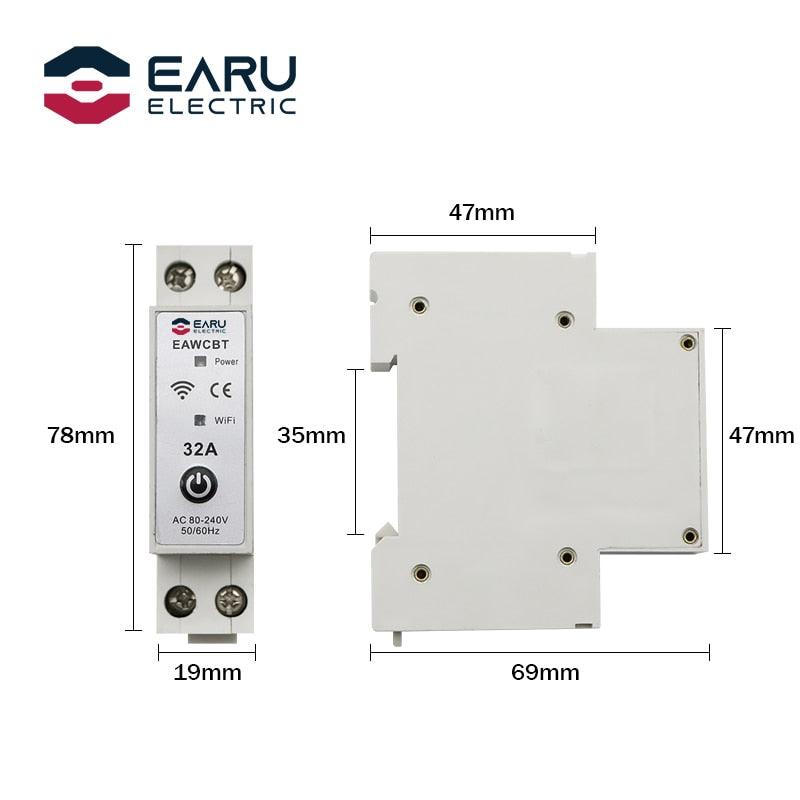 1P 1P+N WiFi Smart Circuit Breaker Time Relay Switch Remote Control by Tuya Smart /eWeLink App for Alexa Google Home Assistant Online Hot Sale