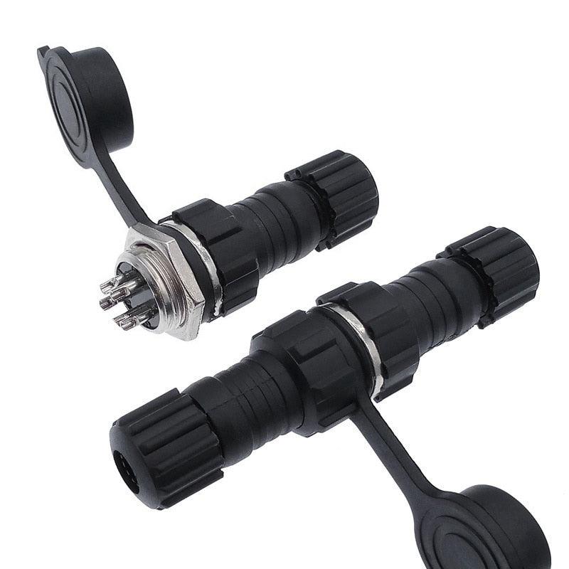 1pcs Aviation connector GX16 M16 waterproof docking back nut male&female plug and socket 2pin-9pin Online