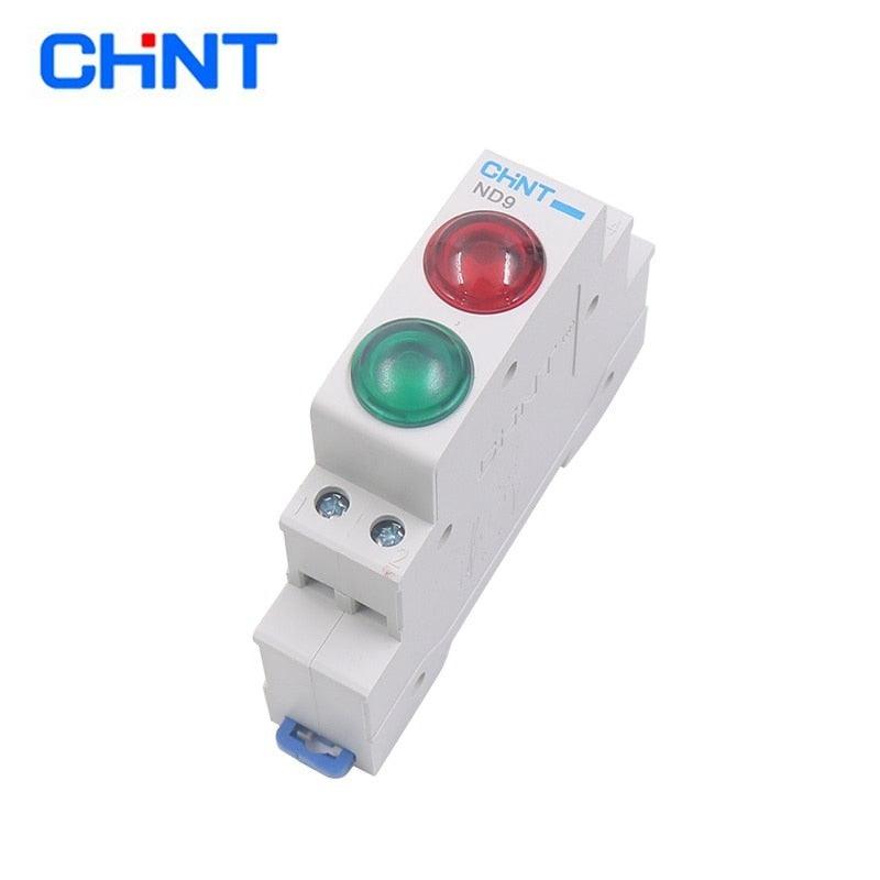 1PC CHINT ND9 PILOT LIGHTS LED RED GREEN AC/DC 24V 220V Modular DIN Rail Lamp Indicator Light Hot on Sale