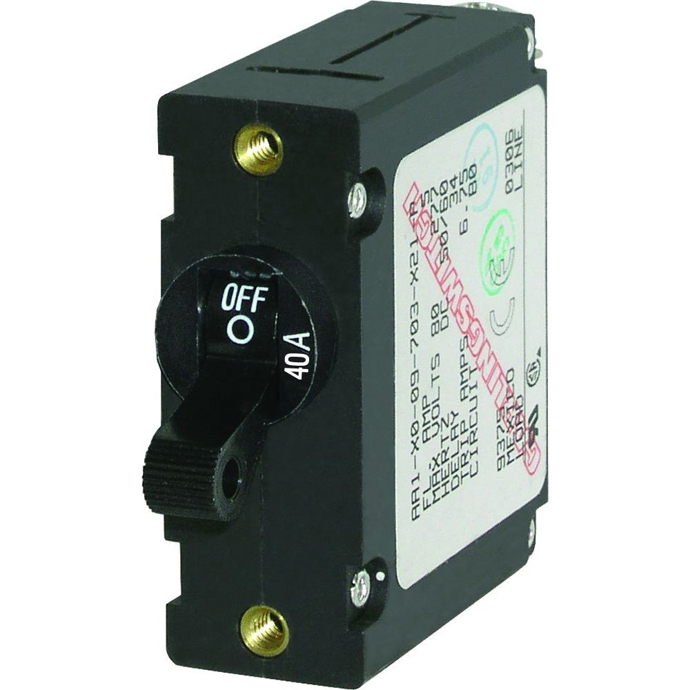 Blue Sea 7224 AC / DC Single Pole Magnetic World Circuit Breaker  –  40 Amp [7224] Supply