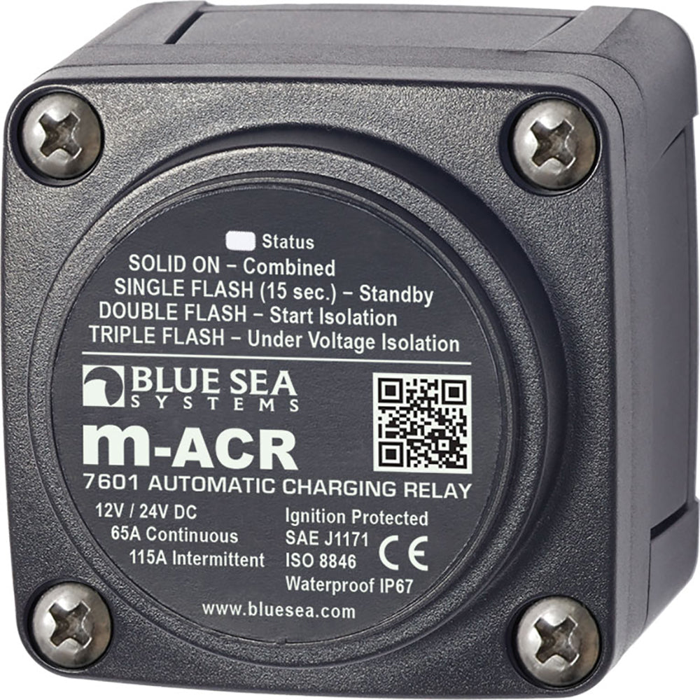 Blue Sea 7601 DC Mini ACR Automatic Charging Relay – 65 Amp [7601] Supply