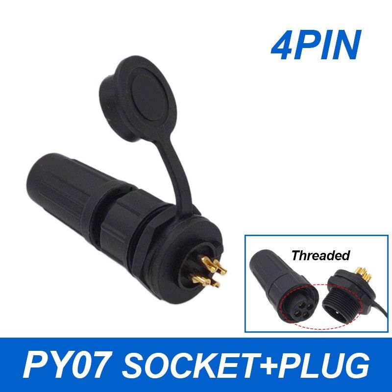 1Pcs Aviation Connector Plastic Waterproof Plug Socket IP67 PY07 Z108 Butt Connectors 2pin 3pin 4pin 5pin 6pin 7pin 8pins Fashion
