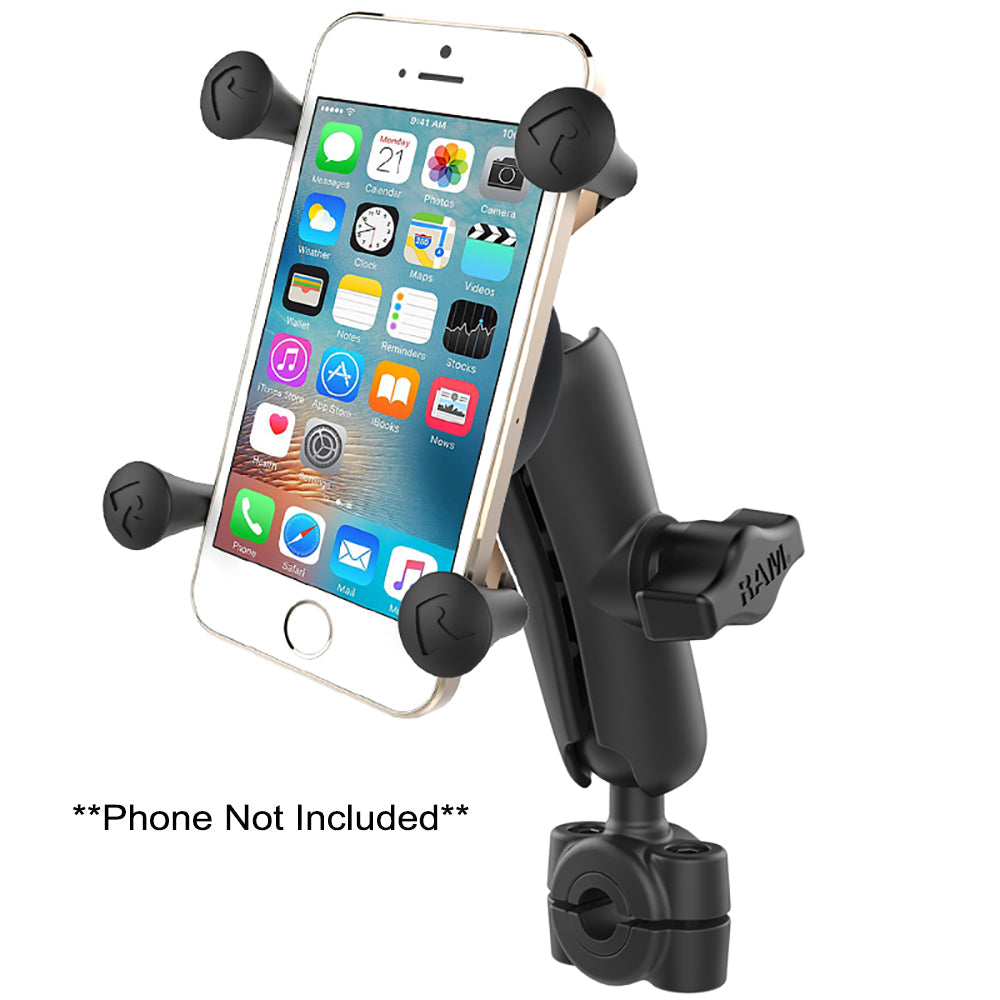RAM Mount RAM Torque 3/8″ – 5/8″ Diameter Mini Rail Base with 1″ Ball, Medium Arm and X-Grip for Phones [RAM-B-408-37-62-UN7U] Supply