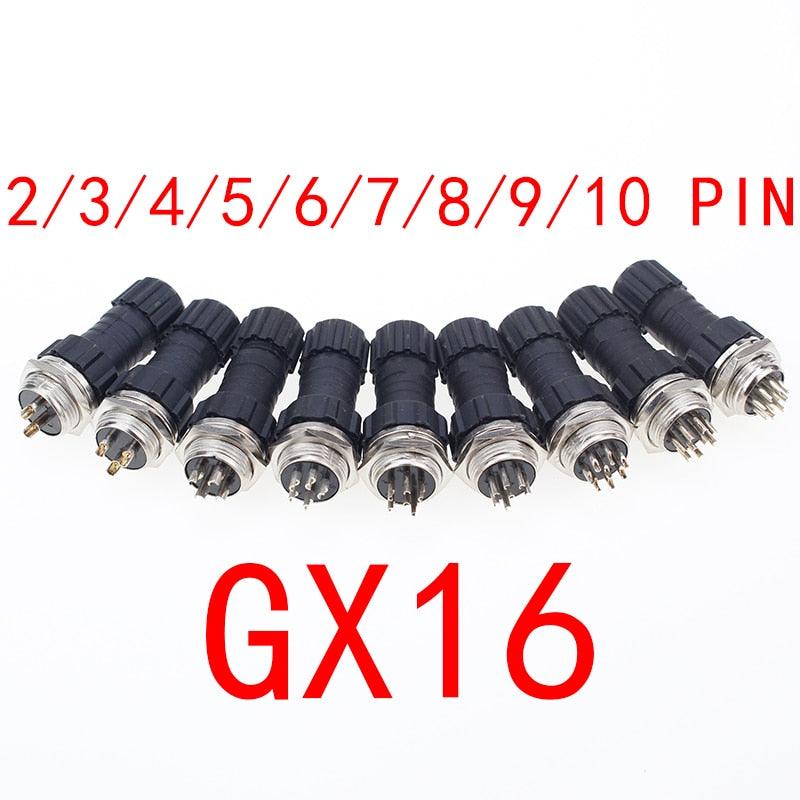 1set GX16 2/3/4/5/6/7/8/9/10 Pin aviation connector M16 waterproof male&female plug and socket IP65 Sale
