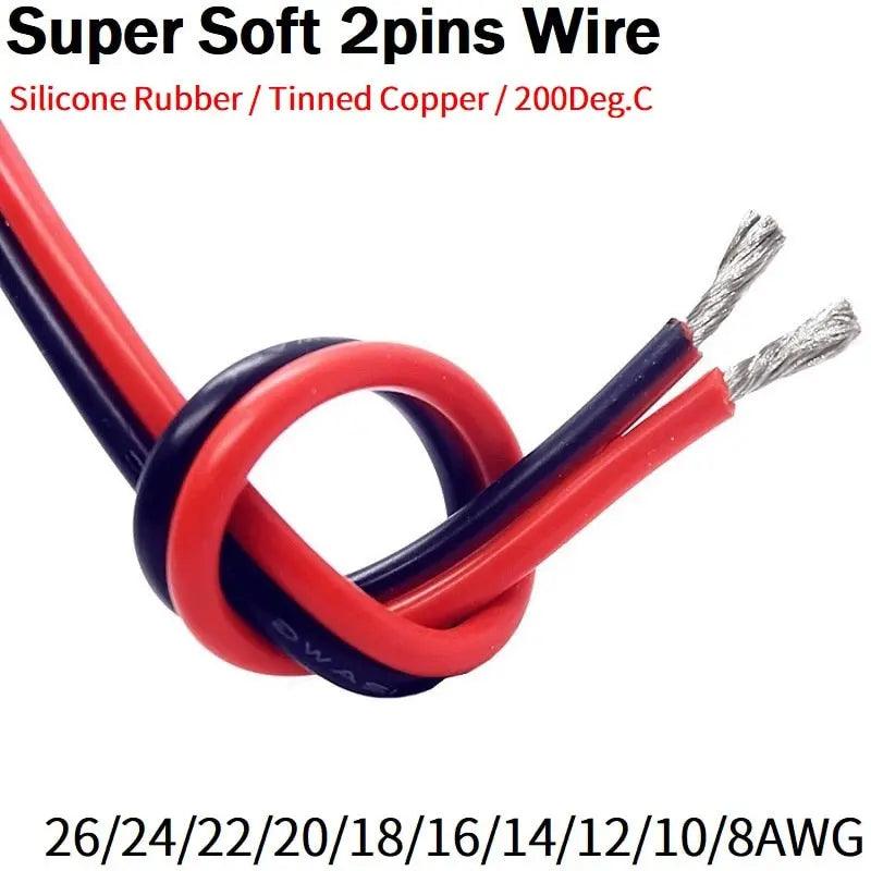 2/5/10Meter 2Pin Extension Copper Wire| 24-8 AWG optional Online